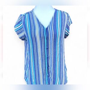 Liz Claiborne Multicolor‎ Striped Button-Down Shirt